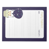 Bloc-note Balloon bleu foncé Kitty planificateur quotidien (Devant)