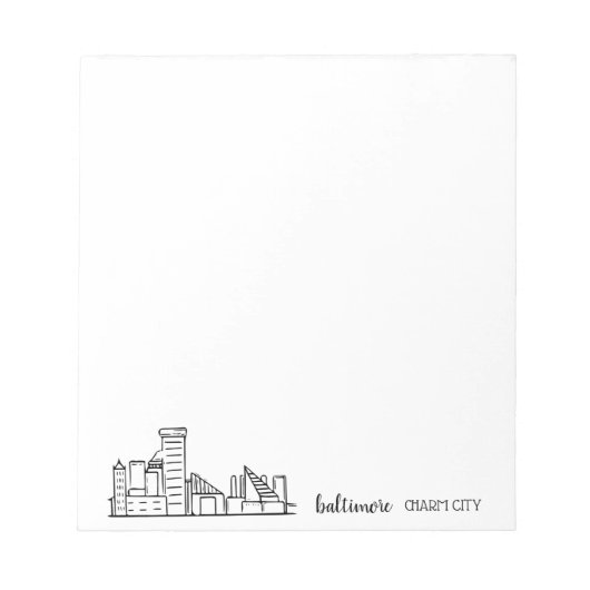 Bloc-note Baltimore Skyline (Devant)