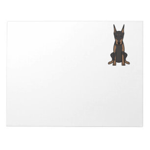 Bloc-note Bande dessinée de chien de Pinscher de dobermann