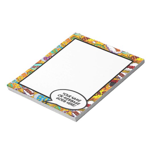 Bloc-note Bande dessinée Discours amusant Nom de bulle Messa (Tourné)