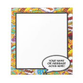 Bloc-note Bande dessinée Discours amusant Nom de bulle Messa (Devant)