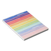 Bloc-note Bandes arc-en-ciel inondées (Incliné)
