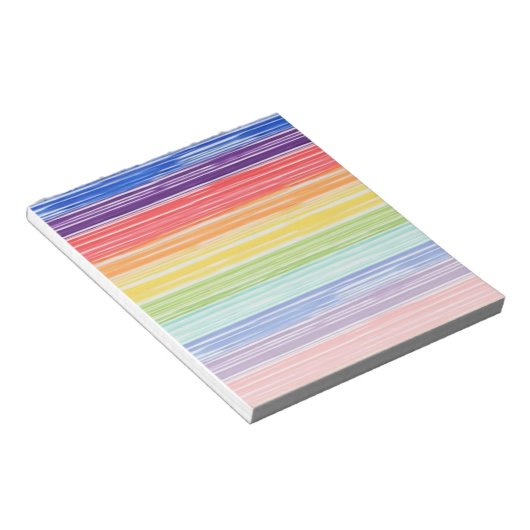 Bloc-note Bandes arc-en-ciel inondées (Incliné)