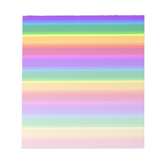 Bloc-note Bandes arc-en-ciel irrégulières (Devant)