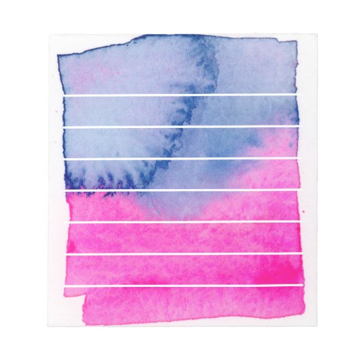 Bloc-note Bandes d'aquarelle Abstraites (Devant)