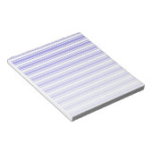 Bloc-note Bandes de bonbons bleu et blanc (Incliné)