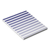 Bloc-note Bandes de bonbons bleu et blanc marine (Incliné)