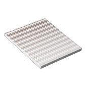 Bloc-note Bandes de bonbons brun et blanc chocolat (Incliné)