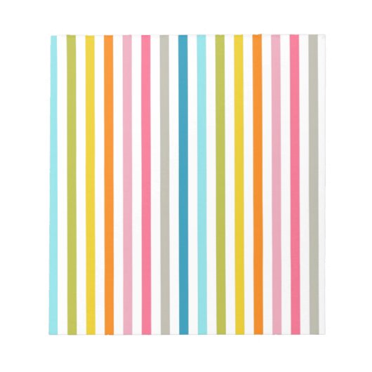 Bloc-note Bandes de bonbons colorées (Devant)