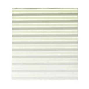 Bloc-note Bandes de bonbons d'olive et blanc