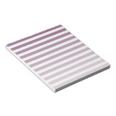 Bloc-note Bandes de bonbons mauves et blanches (Incliné)