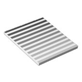 Bloc-note Bandes de bonbons noir et blanc (Incliné)