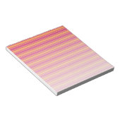 Bloc-note Bandes de bonbons rose et orange (Incliné)