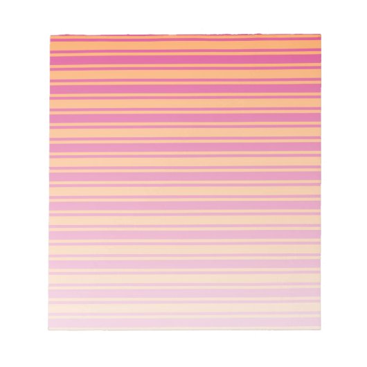 Bloc-note Bandes de bonbons rose et orange (Devant)