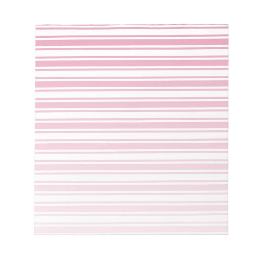 Bloc-note Bandes de bonbons roses et blanches (Devant)