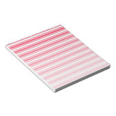 Bloc-note Bandes de bonbons rouges et blancs (Incliné)