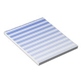 Bloc-note Bandes de bonbons royales bleues et blanches (Incliné)