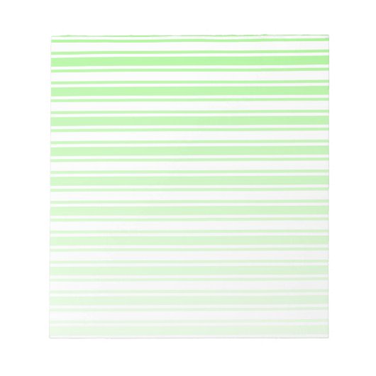 Bloc-note Bandes de bonbons vert et blanc de chaux (Devant)