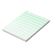 Bloc-note Bandes de bonbons vert et blanc pastel (Tourné)