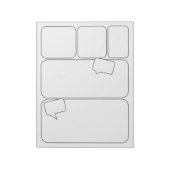 Bloc-note Bandes dessinées d'artiste - Modèles de cases vide (Tourné)