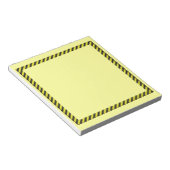 Bloc-note Bandes diagonales minces en noir et jaune (Incliné)