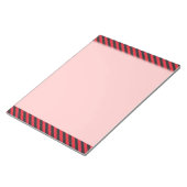 Bloc-note Bandes diagonales noires et rouges minces (Incliné)