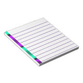 Bloc-note Bandes horizontales pourpres et menthe (Incliné)