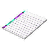 Bloc-note Bandes horizontales pourpres et menthe (Tourné)