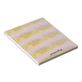 Bloc-note Bandes or et rose (Incliné)