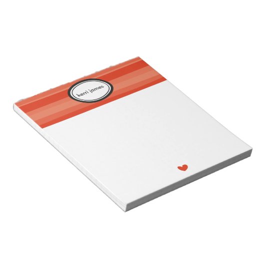 Bloc-note Bandes rouges (Incliné)