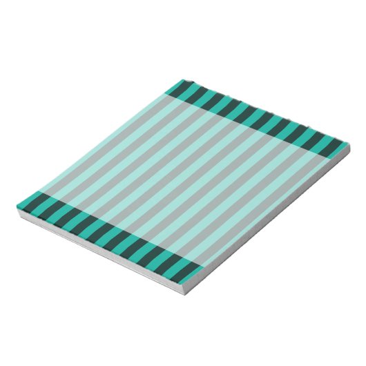 Bloc-note Bandes verticales turquoise Peacock (Tourné)