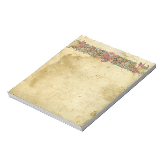 Bloc-note Bannière florale médiévale (Tourné)