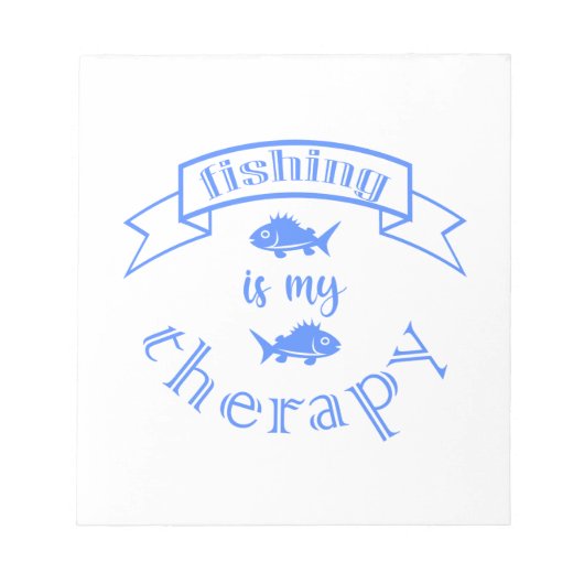 Bloc-note Bannière ruban La pêche est ma thérapie (Devant)