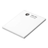 Bloc-note Bar de piscine à huit boules blanc (Tourné)