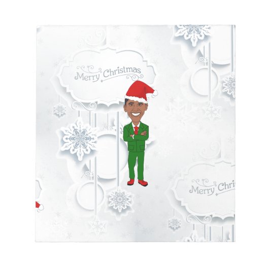 Bloc-note barack obama père Noël (Devant)