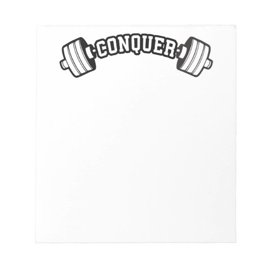 Bloc-note Barbell, CONQUER - Gymnase d'haltérophilie (Devant)