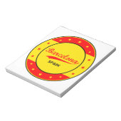 Bloc-note Barcelone, Espagne, cercle aux couleurs du drapeau (Tourné)