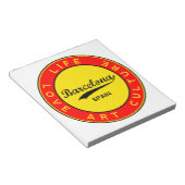 Bloc-note Barcelone, Espagne, cercle rouge, art (Incliné)