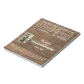 Bloc-note Barnwood Aqua Graduation Favoriser Les Enveloppeur (Tourné)