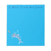 Bloc-note Barracuda poisson affamé de la pêche dessin animé (Devant)