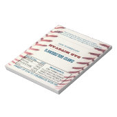 Bloc-note Barre de baseball Mitzvah Wrappers chocolat (Tourné)