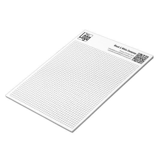 Bloc-note Basic Logo QR-code Black Grid Graph Calcpad (Incliné)