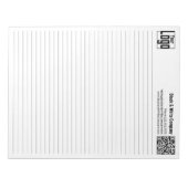 Bloc-note Basic Logo QR-code Black Line College Rule (Devant)