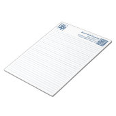 Bloc-note Basic Logo QR-code Blue Line College Rule (Incliné)