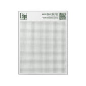 Bloc-note Basic Logo QR-code Green Grid Graph Calcpad (Tourné)