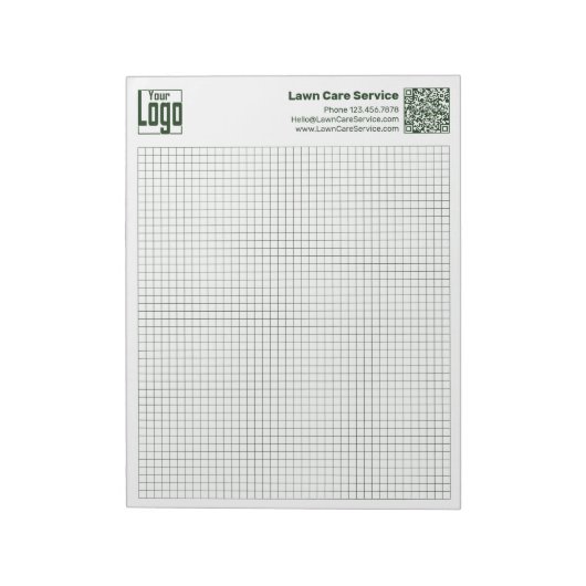 Bloc-note Basic Logo QR-code Green Grid Graph Calcpad (Tourné)