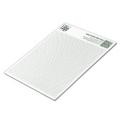 Bloc-note Basic Logo QR-code Green Grid Graph Calcpad (Incliné)