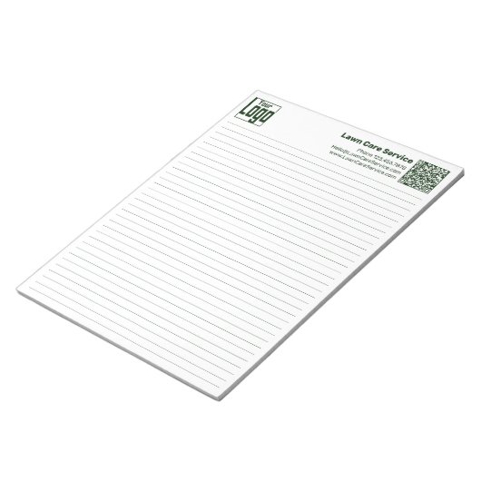 Bloc-note Basic Logo QR-code Green Line College Rule (Incliné)