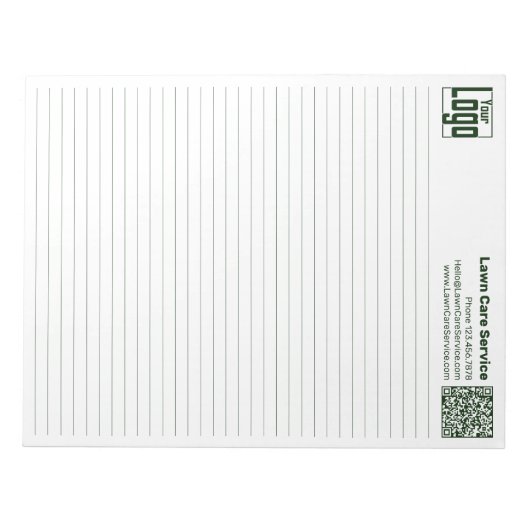 Bloc-note Basic Logo QR-code Green Line College Rule (Devant)