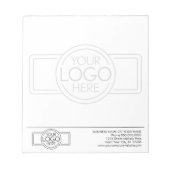 Bloc-note Basique avec filigrane du logo de l'entreprise en  (Devant)